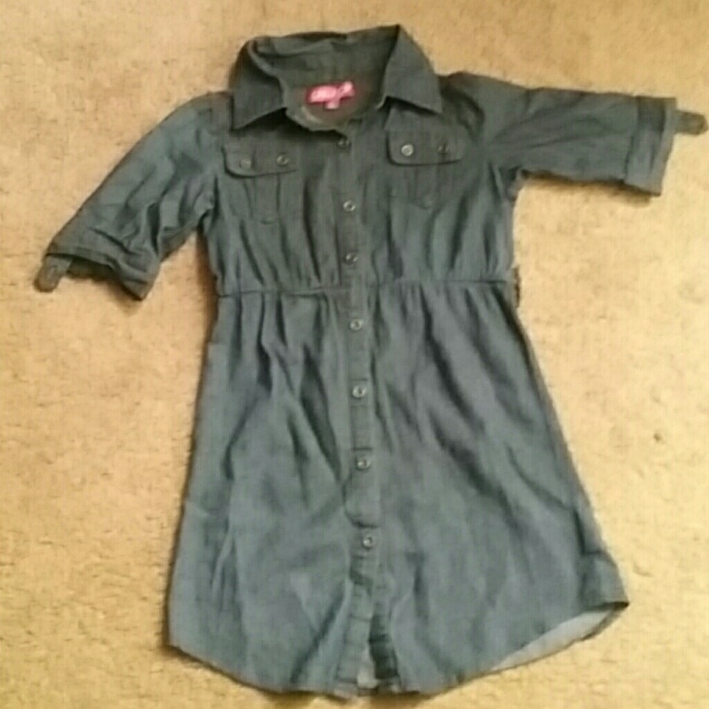 Denim-little girls dress
